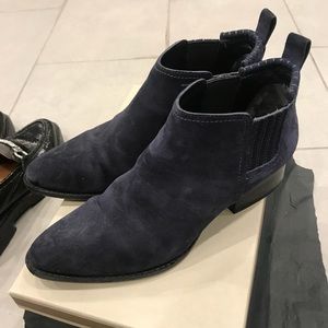 Alexander wang kori suede low heel booties